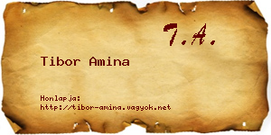 Tibor Amina névjegykártya